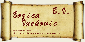 Božica Vučković vizit kartica